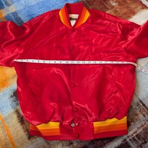 Vintage 70s 80s satin bomber letterman jacket